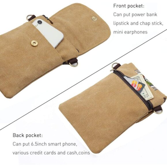 Women's Brown Vintage Embroidered Cute Mini Cross Body Bag Small Handbags - Picture 4 of 6